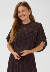 KAallie plommonlila transparent blus