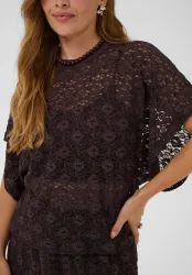 KAallie plommonlila transparent blus