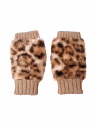 BCPETULA Fluffiga leopard handvärmare