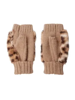BCPETULA Fluffiga leopard handvärmare