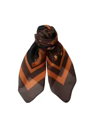 BCHATTIE sidenhalsduk - Kaffe Marmor
