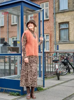 BCKASSIE Leopardmönstrad meshklänning
