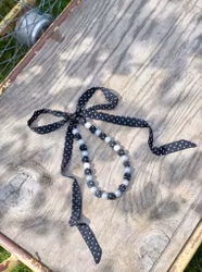 BCPOSY Halsband med svart knytband