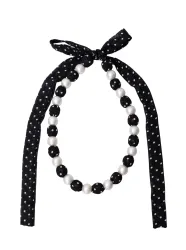 BCPOSY Halsband med svart knytband