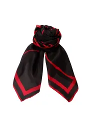 BCCARRIE Svart/röd sidenscarf