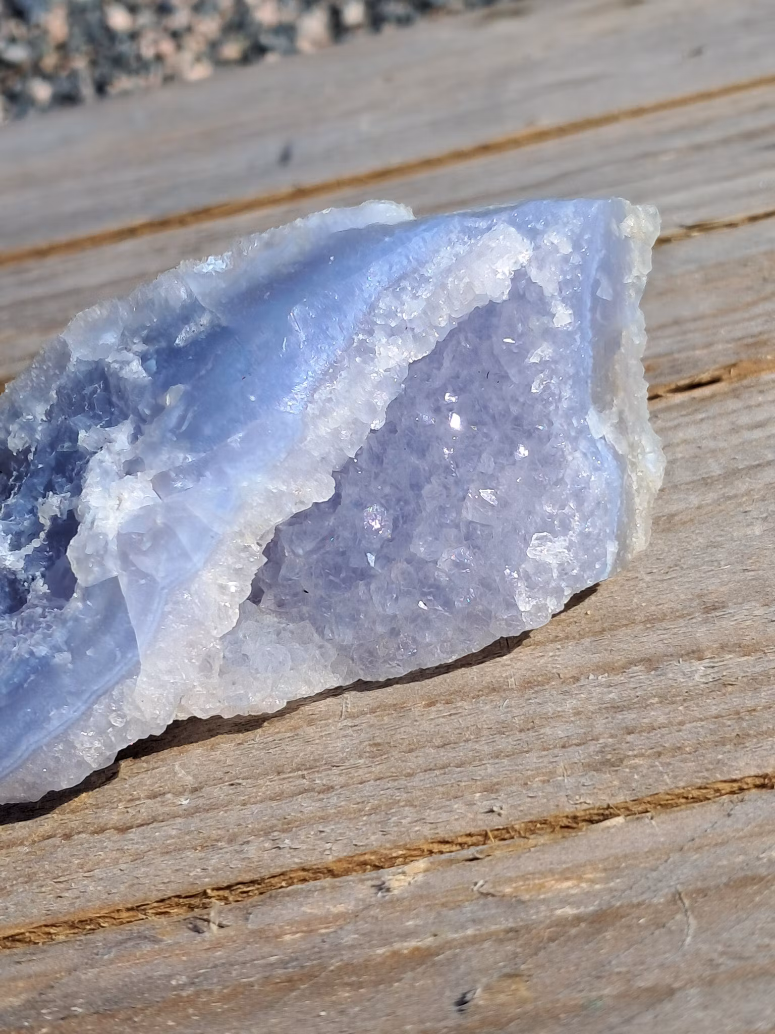 Blue Lace Agat, "etsad", 220gr, 120mm