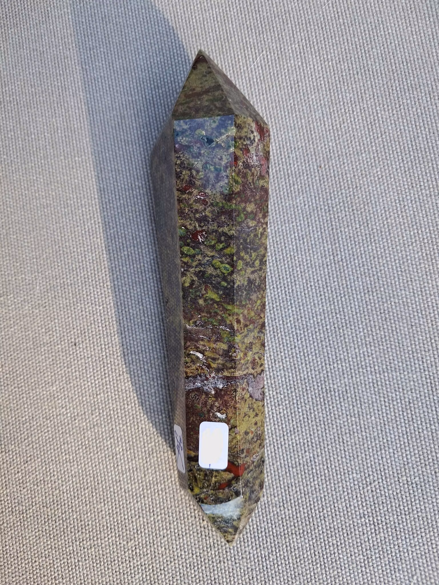 Drakblods-jaspis,  289gr  160mm