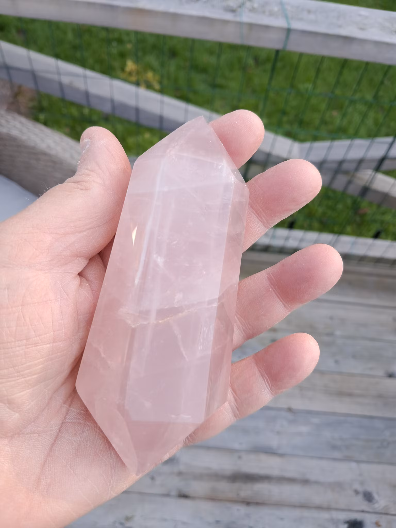 Rosenkvarts,  300gr  125mm