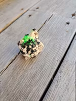 Schorl/svart Turmalin på matris, fluorescerande, 36gr