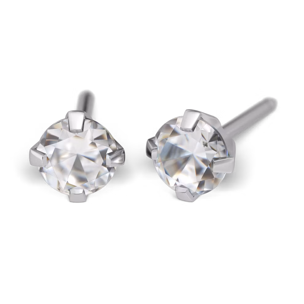 Örhänge - Cubic Zircon 4mm