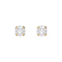 Örhängen i Cubic Zircon, 3 mm, guldpläterade