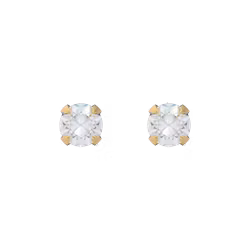Örhängen i Cubic Zircon, 3 mm, guldpläterade