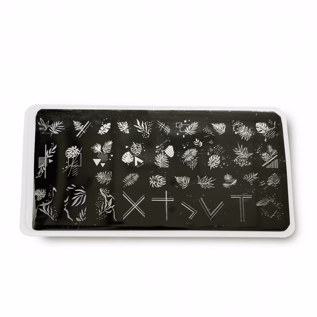 Stamping Plate, Garden Leaves