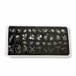 Stamping Plate, Garden Leaves
