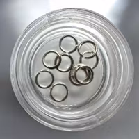 Nail Ring Silver - 10 st (6 mm)