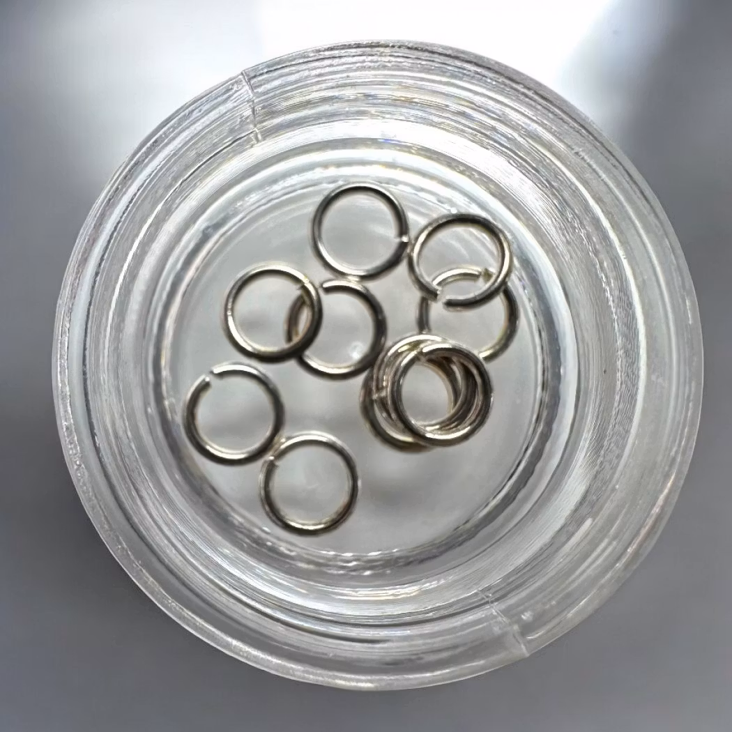 Nail Ring Silver - 10 st ( 5 mm)
