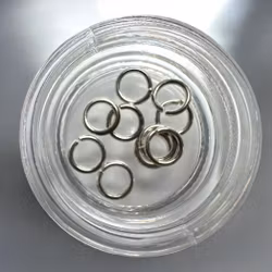 Nail Ring Silver - 10 st ( 5 mm)