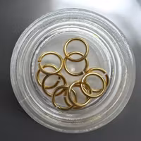 Nail Ring Gold - 10 st (6 mm)
