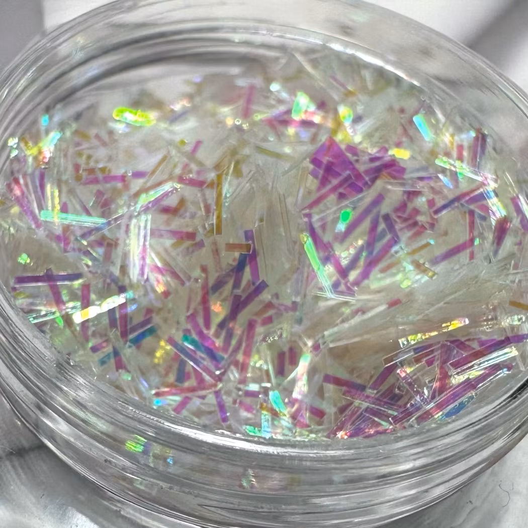 Glitter Strands Holo White
