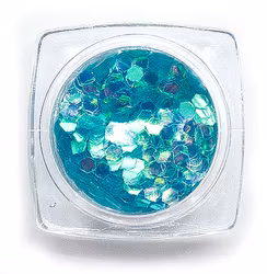 Glitter Rainbow 2 mm Light Blue
