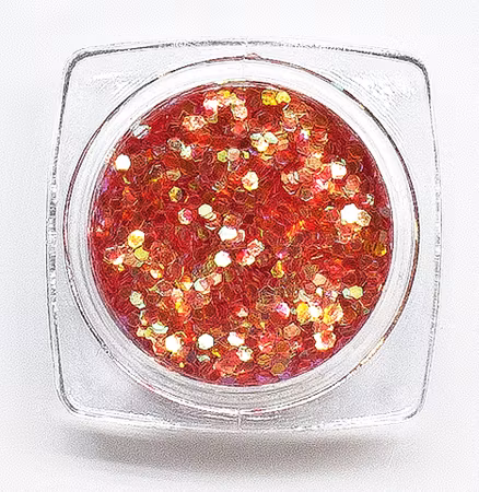 Glitter Rainbow 1mm Red