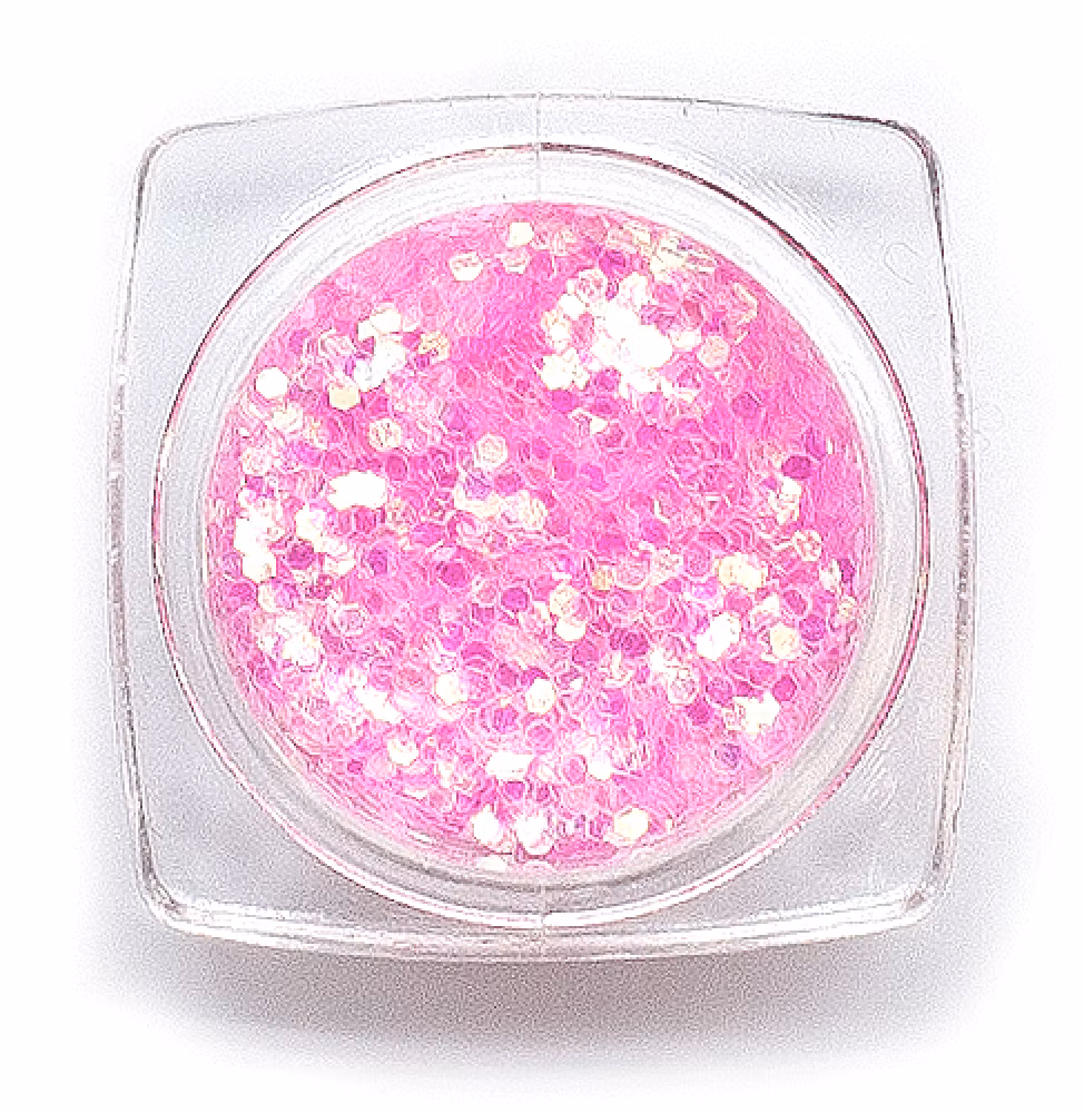 Glitter Rainbow 1mm Pink