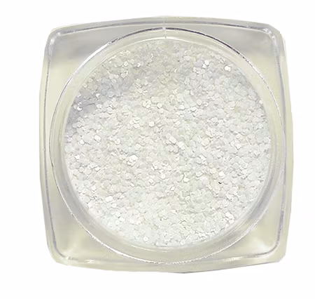 Vit Glitterpärla 1mm