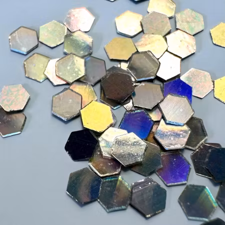 Glitter Neon-Hex 2mm Silver