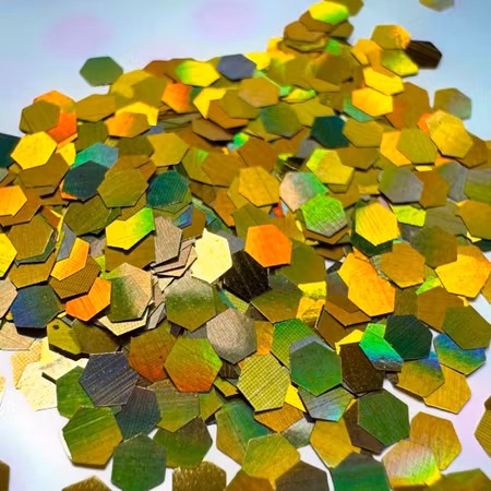 Glitter Neon-Hex 2mm Guld