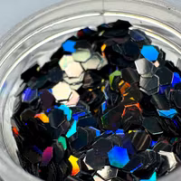 Glitter Neon-Hex 2mm svart