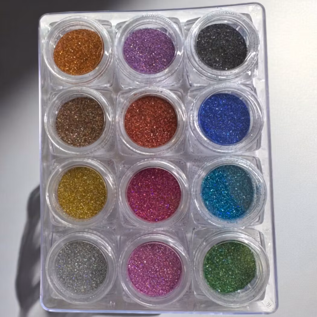 Holographic Dark Sparkle Set 0,2 mm -12-pack