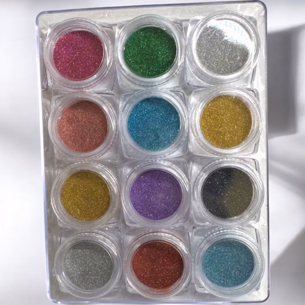 Holographic Dark Sparkle Set 0,1 mm - 12-pack