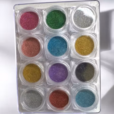 Holographic Dark Sparkle Set 0,1 mm - 12-pack