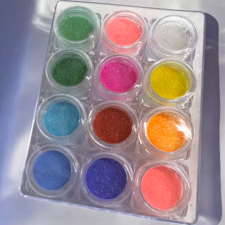 12 Shades of Rainbow Neon Glitter 0,1 mm