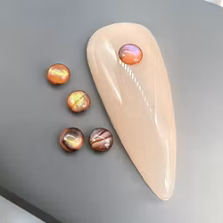 Snäckor röd runda 4mm 6 st