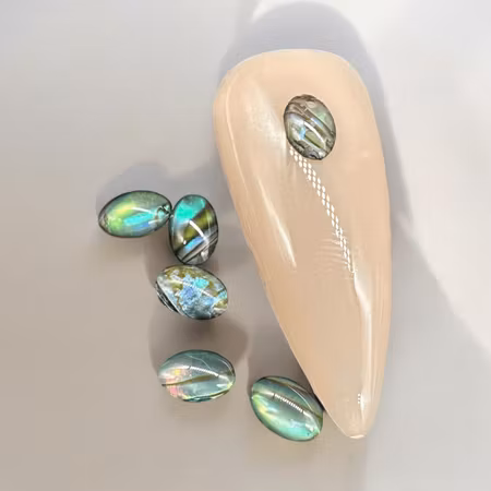 Snäckor blå 4*6mm 6 st