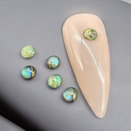 Snäckor blå runda 4mm 6 st