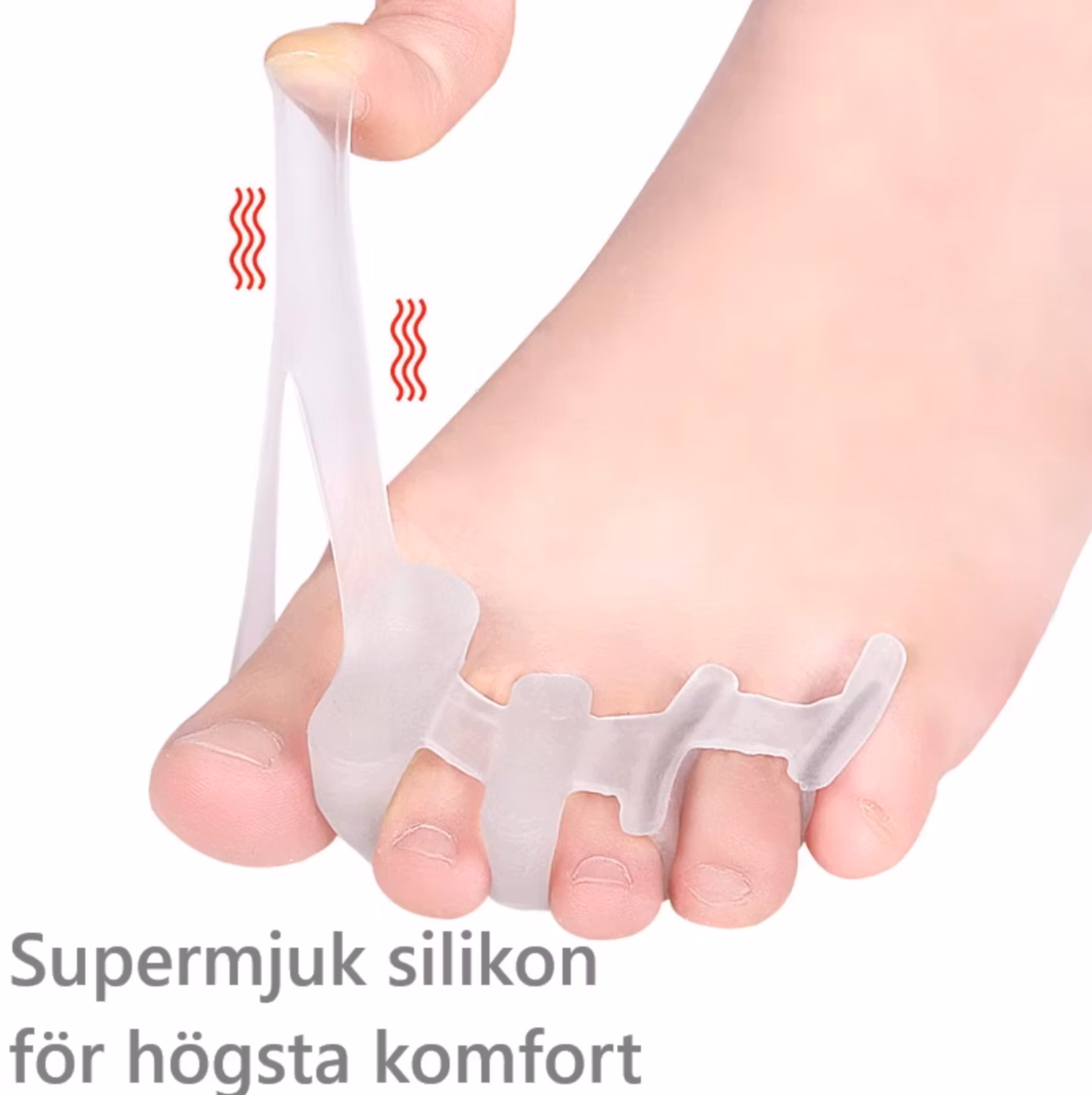 Hallux valgus tåspreder (stor avstand, 2 stk)