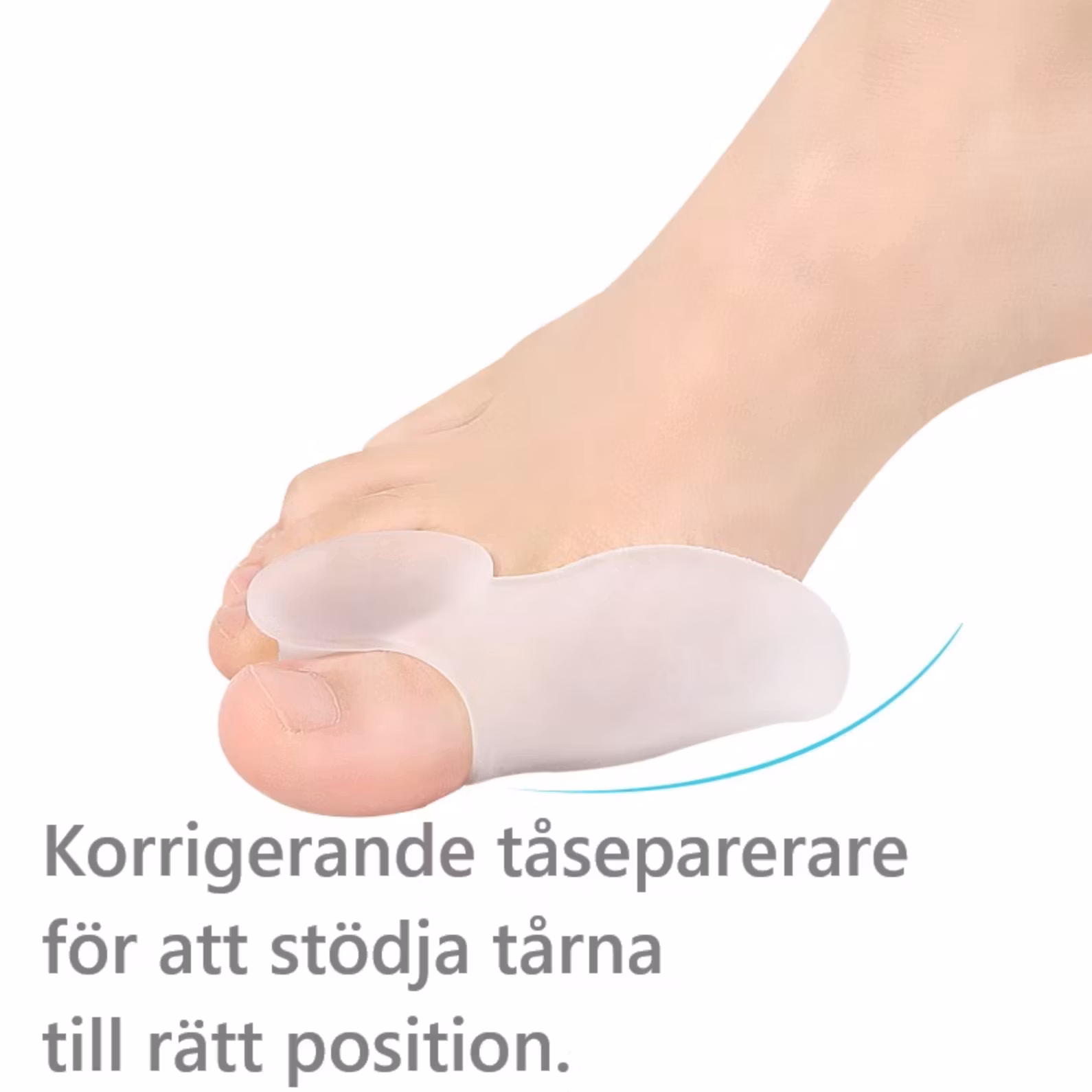 Hallux valgus-korrigerende tåseparator (2 stk)