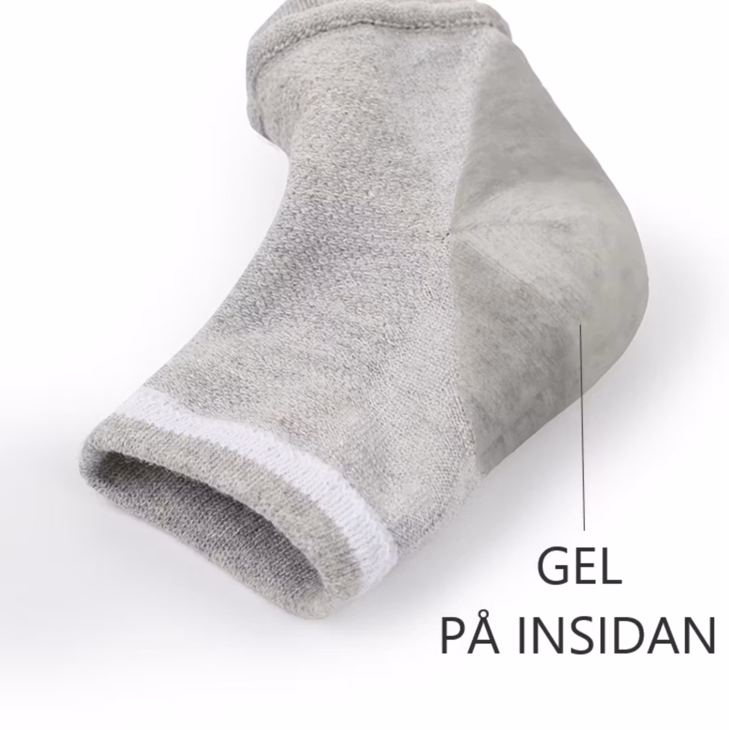 Sokker med gel i hælen