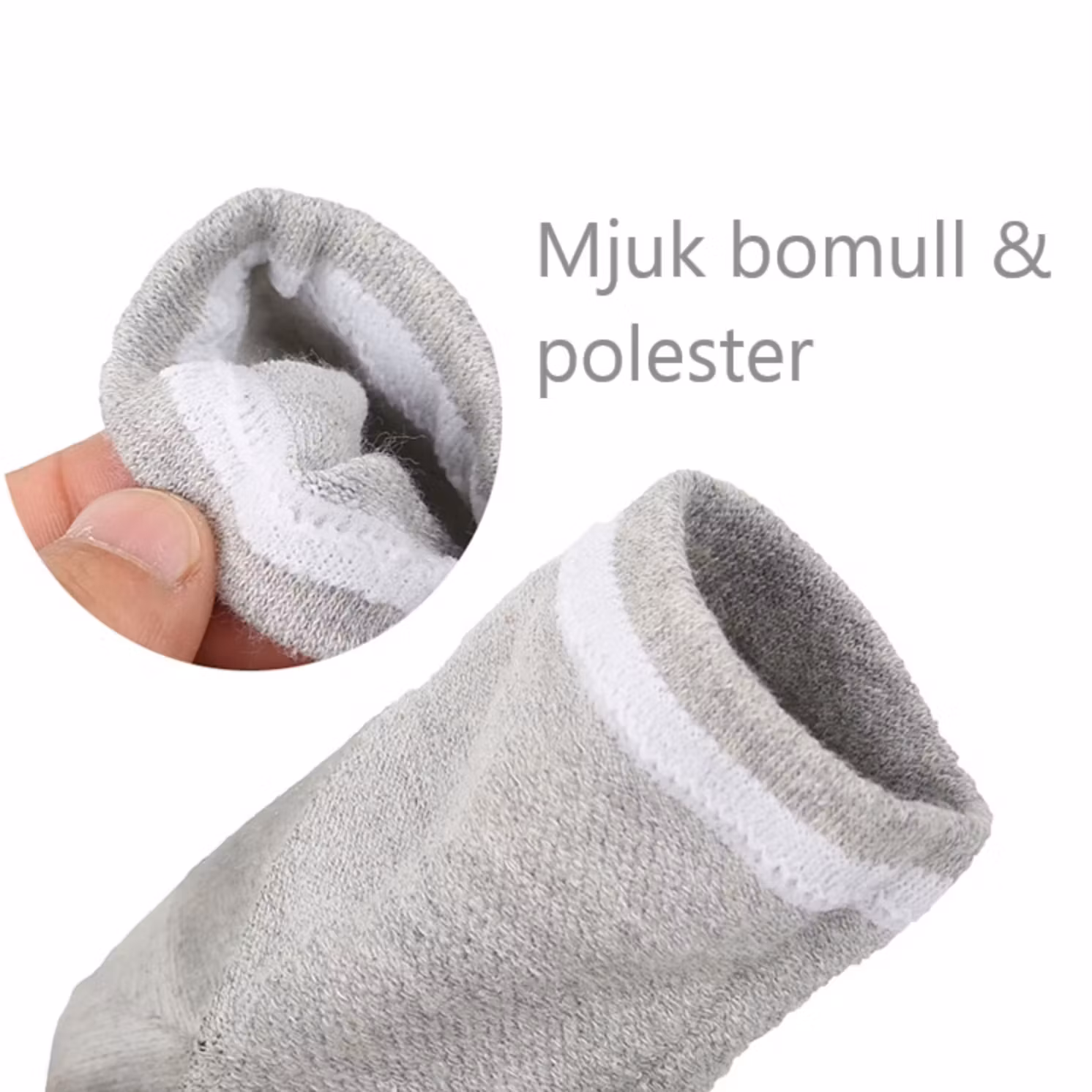 Sokker med gel i hælen