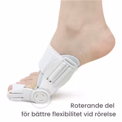 Korrigerende og roterende støtte for hallux valgus