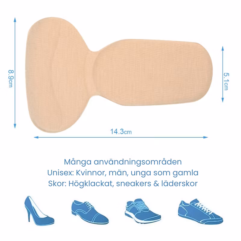 Hælskinneinnlegg (2 stk)