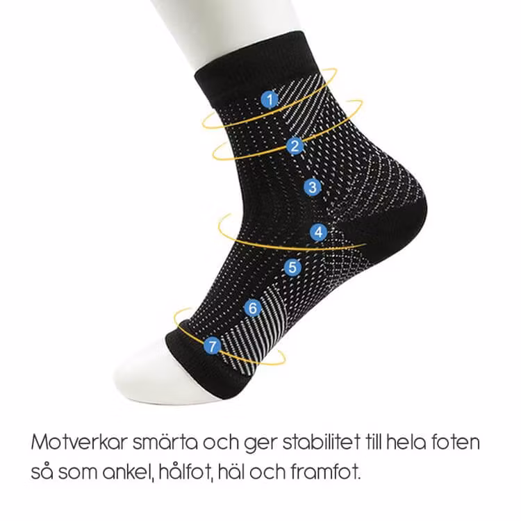 Ankelstrømper med kompresjon (2 stk)