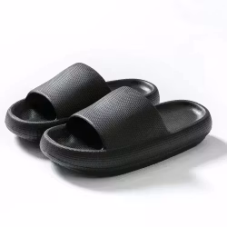 Støtabsorberende Cloud Slippers (svart)