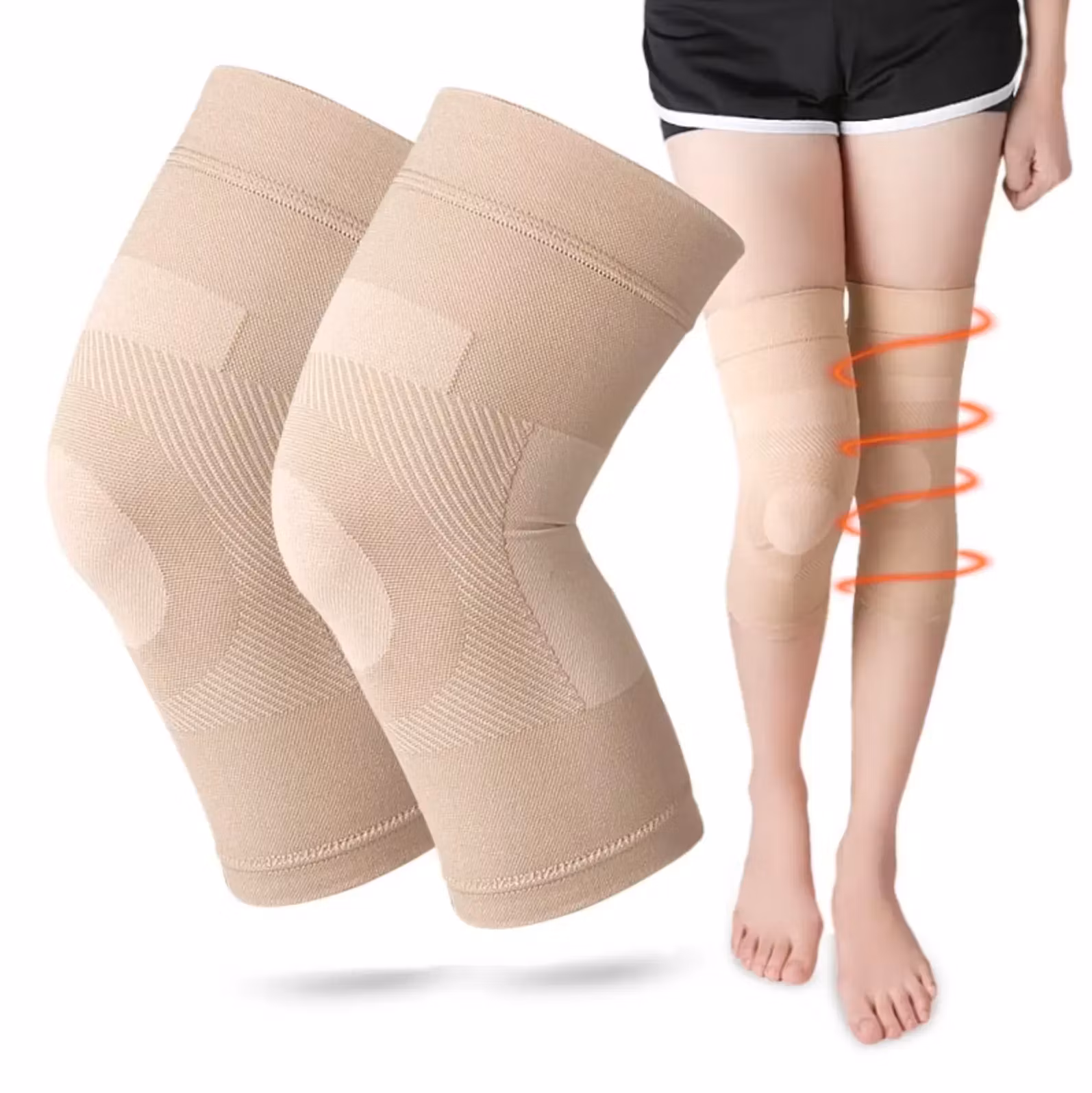 Knestøtte med elastisk komfort (1 par)