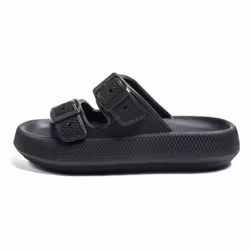 Justerbare, støtdempende Cloud Slippers (svart)