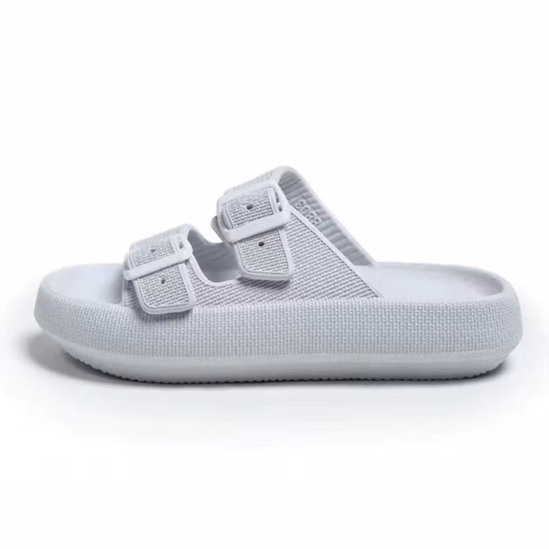 Justerbare, støtdempende Cloud Slippers (grå)