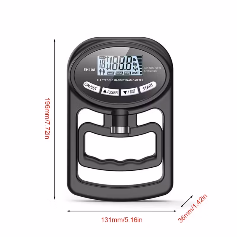 Rehab Grip Strength Monitor - USB og LCD-skjerm for håndtrening