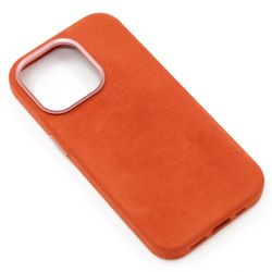 iPhone 14 Pro Alcantara Magsafe Fodral Orange